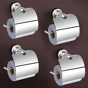 plantex 304 grade stainless steel toilet paper roll holdertoilet paper holder in bathroomkitchenbathroom accessories pack of 4 skyllo chrome