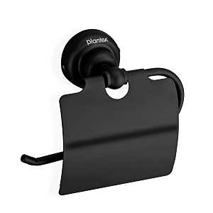 plantex 304 grade stainless steel toilet paper roll holdertoilet paper holdertissue roll holder for bathroom accessories - skyllo black