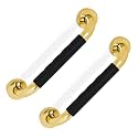 Plantex 304 Stainless Steel Grab Bar for Toilet with Grip/13 inch Anti-Slip Handle for Bathroom Support - Pack of 2 (Gold &amp; Black)