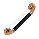 Plantex 304 Stainless Steel Grab Bar for Toilet with Grip/13 inch Anti-Slip Handle for Bathroom Support - Pack of 1 (PVD Rose Gold &amp; Black)