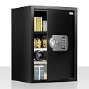 Plantex 56 Litre Safe Locker for Home/Electronic Safety Locker with Master & User Dual Code Access with Emergency Key/Hotel Safe Tijori Box/2 Years Warranty By Plantex - Black