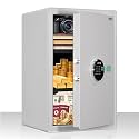 Plantex 82 Ltr Digital Safe Locker For Home/Safety Locker Box with Biometric/LED Light Touchscreen Display & Dual Code Access Master User/Emergency Key/2 Years Warranty By Plantex - (White)