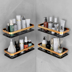 Plantex Aluminium Stainless Steel Wall Shelf
