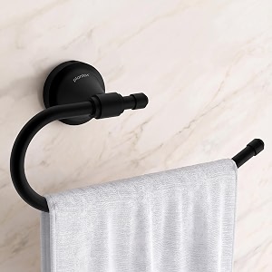 plantex 304 stainless steel towel ring for wash basintowel hangernapkin holdertowel holderbathroom accessories - niko black