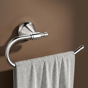 plantex 304 grade stainless steel washbasin towel holderhand towel hangernapkin ring for kitchenbathroom accessories chrome niko