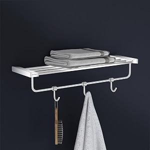 plantex smero pure brass towel hanger for bathroomsingle towel rodtowel barbathroom accessories - arrete 24 inch-chrome