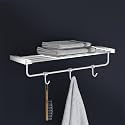 Plantex Smero Pure Brass Towel Hanger for Bathroom/Single Towel Rod/Towel Bar/Bathroom Accessories - Arrete (24 Inch-Chrome)