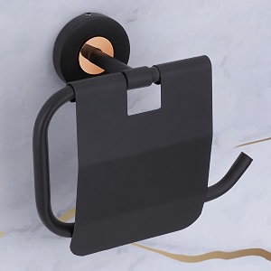 plantex brass with 304 grade stainless steel toilet paper holdertissue paper roll holder in bathroom accessories - rdab black