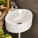 Plantex Ceramic Wall Hung BasinCorner Bathroom BasinWall