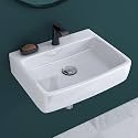 Plantex Ceramic Wall Hung Basin/Washbasin for Bathroom/Wall Mounted Wash Basin with 10 Years Glaze Warranty/Rectangle Sink for Home/Office (Bolt-White- 16x12x5 inch)