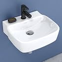 Plantex Ceramic Wall Hung Basin/Washbasin for Bathroom/Wall Mounted Wash Basin with 10 Years Glaze Warranty by Plantex/Sink for Living Room (Vita, White)