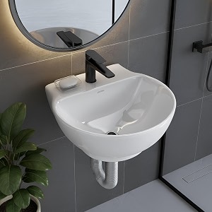 plantex ceramic wash basinbasin for bathroomwashbasin with 10 years glaze warranty by plantexbathroom sink for hotel living room glossy whiterosy - 12 x 125 x 5 inch