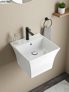 plantex ceramic wash basinone piece wash basin for bathroombasin for home-aps-1172 wall hung basin white