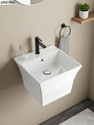 Plantex Ceramic Wash Basin/One Piece Wash Basin for Bathroom/Basin for Home-(APS-1172) Wall Hung Basin (White)