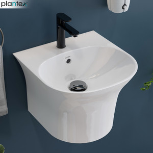 plantex ceramic wash basinwall mounted wash basinwash basin hand wash aps-1173-roman wall hung basin white