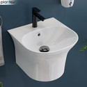 Plantex Ceramic Wash Basin/Wall Mounted Wash Basin/Wash Basin Hand Wash (APS-1173-ROMAN) Wall Hung Basin (White)