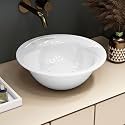 Plantex Ceramic WashBasin/Tabletop Wash Basin with 10 Years Glaze Warranty by Plantex/Basin for Bathroom/Kitchen/Home/Office - (White - 16 x 16 x 6 Inch)