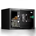 Plantex Safe Locker/Digital Locker For Home/23 Litre Safe Locker Box with Biometric Fingerprint/Touch Panel Display &amp; Emergency Key Locks/2 Years Warranty - (Black)