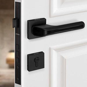 plantex door lock for home with 3 years of warrantymortise locks for door - main door lock set pt-007- black