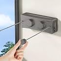 Plantex Retractable Double Row Clothesline/Indoor - Outdoor Clothesline/Lockable Cloths Line - Approx 5.1 Meter (16.73 ft.) - (20 kg Capacity) (Grey)