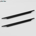 Plantex Drawers Handle/24 inch Cabinet Handle/Profile Handle/Pull Handle Aluminium Cabinet/Drawer Handle (Black Pack of 2)