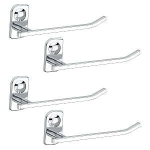 plantex stainless steel bathroom towel holdertowel ring for wash basinhand towel hangerbathroom accessories chrome - pack of 4 dream
