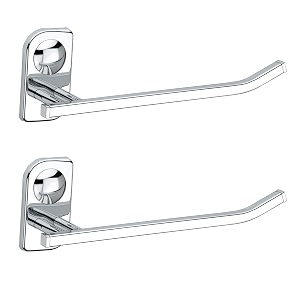 plantex stainless steel hand towel hangertowel ring for wash basintowel hangerholderbathroom accessories chrome - pack of 2 dream
