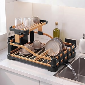 Plantex Fold Flat Dish Drying Rack Aluminium
