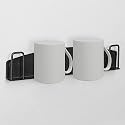 Plantex Metal Mug Stand/Coffee Cup Stand/Kitchen Mug Holder/Magnetic Rack for Fridge/Kitchen Organizer -Pack of 1 (Black)
