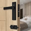 Plantex Heavy Duty Door Lock – Bathroom Door Lock/Mortise 8inch Keyless Plate Handle Set for Home/Bathroom/Store Room/Balcony/Office with Baby Latch (8116, DC-Black &amp; Z-Black)