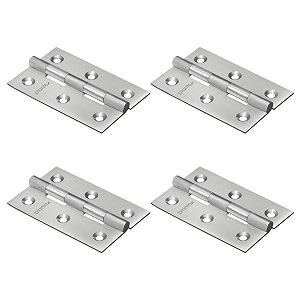 plantex stainless steel door hinges 3 inch x 16 gauge15 mm thickness for cabinetswardrobehinges for main doordoor hinges for homeofficekabza- pack of 4 satin matt