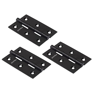 plantex door hinges 3 inch x 16 gauge15 mm thickness homeofficehotelhinges for main doorsoft close movement door hingekabza - pack of 3 black