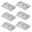 Plantex Heavy Duty Stainless Steel Door Hinges 3 inch x 16 Gauge/1.5 mm Thickness Home/Office/Hotel for Main Door/Wooden/Bedroom/Kitchen/Window/Kabja/ - Pack of 6 (Satin Matt)
