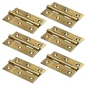 Plantex Heavy Duty Door Hinges/Stainless Steel Door Butt 3 inch x 16 Gauge/1.5 mm Thickness Home/Office/Hotel/Hinges for Main Door/Cabinet/Wardrobe/Soft Movement Hinges- Pack of 6 (Brass Antique)