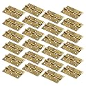 Plantex Heavy Duty Stainless Steel Door Butt Hinges 3 inch x 16 Gauge/1.5 mm Thickness Home/Office/Hotel for Main Door/Wooden/Bedroom/Kitchen/Kabza - Pack of 24 (Brass Antique)