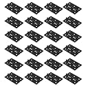Plantex Door Hinges/Stainless Steel Door Butt 3 inch x 16 Gauge/1.5 mm Thickness Home/Office/Hotel/Hinges for Main Door/Cabinet/Wardrobe/Soft Close Hinge/Kabza - Pack of 24 (Black)