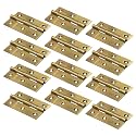 Plantex Stainless Steel Door Hinges 3 inch x 16 Gauge/1.5 mm Thickness Home/Office/Hotel/Hinges for Main Door/Soft Movement Door Hinge/Kabza - Pack of 12 (Brass Antique)