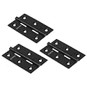 Plantex Door Hinges 3 inch x 16 Gauge/1.5 mm Thickness Home/Office/Hotel/Hinges for Main Door/Soft Close Movement Door Hinge/Kabza - Pack of 3 (Black)