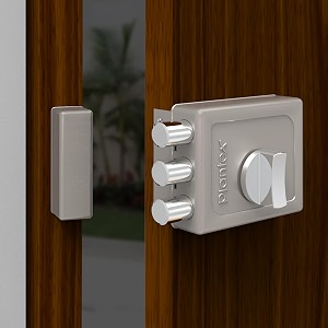 plantex heavy duty tri bolt lock with key amp knob for main doorsuitable on single door for homeofficehotel - pack of 1 matt