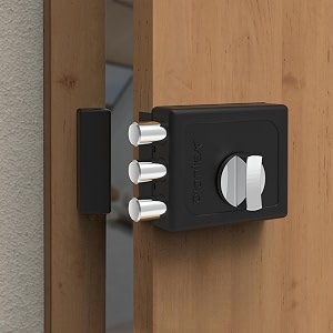 plantex heavy duty tri bolt lock with key amp knob for main doorsuitable on single door for homeofficehotel - pack of 1 z-black