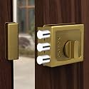 Plantex Heavy Duty Tri Bolt Keypad Lock with Key &amp; Knob for Main Door/Suitable on Single Door for Home,Office,Hotel (Brass Antique)