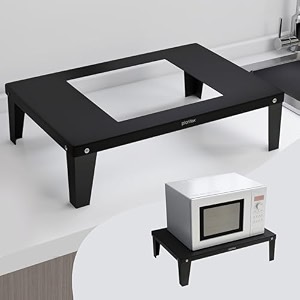 plantex metal oven standmicrowave stand for kitchen platformeasy to screw-fit amp assemble otg rackkitchen storage shelf  metal black