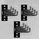 Plantex Hook for Wall/Stainless Steel Flexible Hook/Hanging Hook for Bathroom/Clothes Hanger - Pack of 3 (Black)