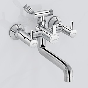plantex telephonic brass wall mixer for bathroomtap mixerwall mixer for bathroom 2 in 1 with 7-year manufacturer39s warranty-ico-917-chrome