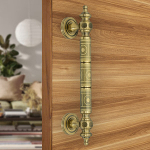 plantex main door handle12 inch pull-push handle for homeofficehotel -brass antique brass door handle