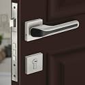 Plantex Main Door Lock/Mortise Lock for Door with 3 Years of Warranty - Robust Door Lock for Home with Brass Lock Body & Cylinder (PT-007- Satin - Black)