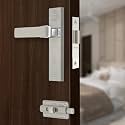 Plantex Heavy Duty Door Lock – Bathroom Door Lock/Mortise 8inch Keyless Plate Handle Set for Home/Bathroom/Store Room/Balcony/Office with Baby Latch (8116, Satin Steel and Chrome)