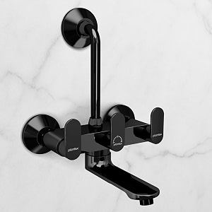 plantex brass wall mixer for bathroom with l-bend connector for showermixer tapmixer for bathroom with 7-year manufacturer39s warranty-orn-218- pvd black