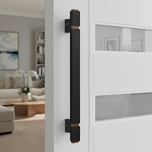 plantex 12 inch main door handlealuminium handle for doorblack pull-push handle for homeoffice3 years warranty pack of 1 aps-613 black amp rose gold