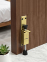 Plantex Pack of 1 (APS-SH-30-Brass Antique) Wooden Door Stopper for Home/Release by Foot Door Mounted Door Stopper (Gold)